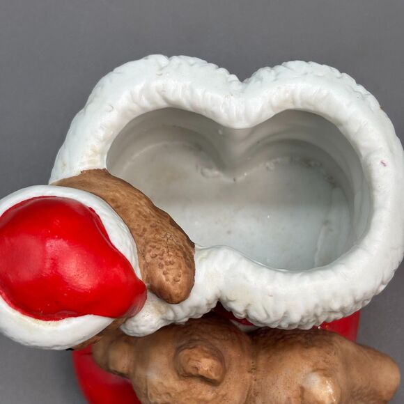 House of Lloyd 1988 Teddy Bear Santa Boot Christmas Candy Cane Holder Holiday - Picture 5 of 8